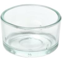 Trend Candles theelichthouder - glas - transparant - 4x3 cm - waxinelicht