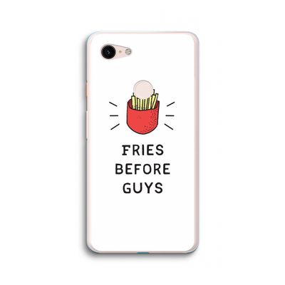 Fries before guys: Google Pixel 3 XL Transparant Hoesje