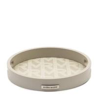 Riviera Maison Dienblad beige, Rond - RM Monogram - Hout