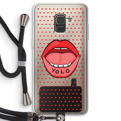 Yolo Denise: Samsung Galaxy A8 (2018) Transparant Hoesje met koord