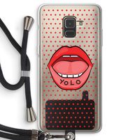 Yolo Denise: Samsung Galaxy A8 (2018) Transparant Hoesje met koord