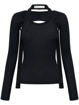 Dion Lee haut Modular à dos ouvert - Noir