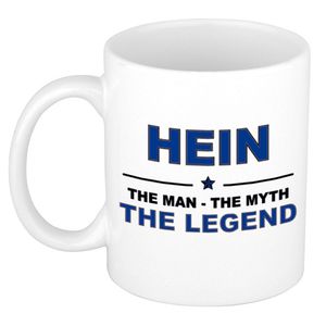 Naam cadeau mok/ beker Hein The man, The myth the legend 300 ml - Naam mokken