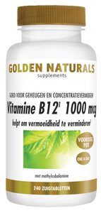 Golden Naturals Vitamine B12 1000mcg Zuigtabletten