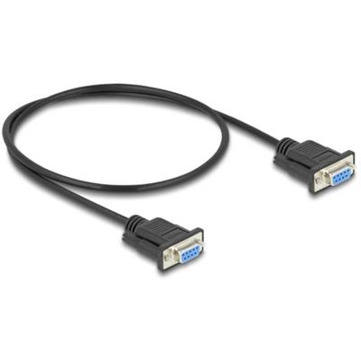 Delock Aansluitkabel Serieel [1x D-sub bus 9-polig - 1x D-sub bus 9-polig] 0.5 m Zwart