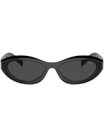 Prada Eyewear lunettes de soleil à monture ovale - Noir