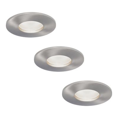 HOFTRONIC™ 3x Vegas LED inbouwspot - 3.8 Watt - Daglichtwit 6000K - GU10 LED module - Dimbaar - voor binnen - RVS