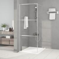 Inloopdouchewand 80x195 cm transparant ESG-glas zilverkleurig - thumbnail