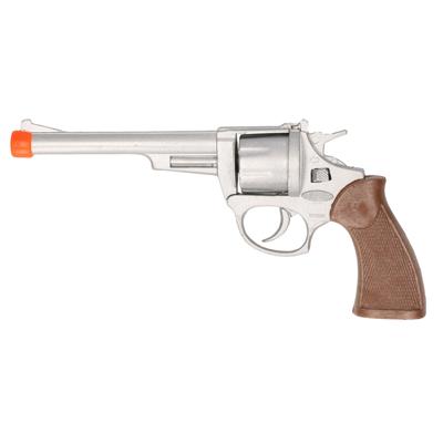 Cowboy speelgoed revolver/pistool - 8 schots plaffertjes - metaal