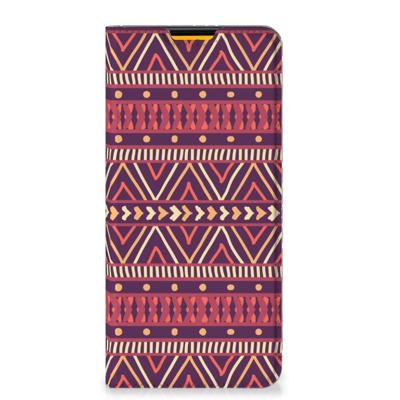 Samsung Galaxy M52 | Hoesje met Magneet | Aztec Paars Samsung Galaxy M52 | Hoesje met Magneet | Aztec Paars