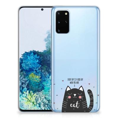 Samsung Galaxy S20 Plus Telefoonhoesje met Naam Cat Good Day Samsung Galaxy S20 Plus Telefoonhoesje met Naam Cat Good Day