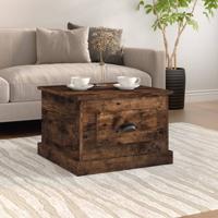 Salontafel 50x50x35 cm bewerkt hout gerookt eikenkleurig