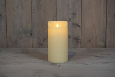 IVOOR KAARS WAX RUSTIEK BEWEGENDE VLAM 10X20CM 2XC /TIMER - Annas collection