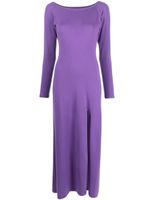 Canessa robe en maille fine à coupe longue - Violet