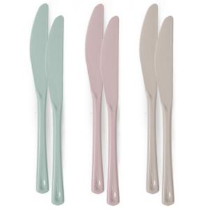 Messen van kunststof - 6x - herbruikbaar plastic - 19 cm - BBQ / Verjaardag / Camping / Party