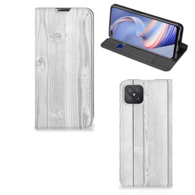 OPPO Reno4 Z 5G Book | Wallet Case | White Wood