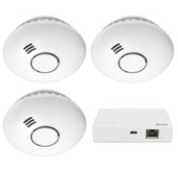 Alecto SMART-SMOKE10 SET 3 - Starterset Smart Zigbee bridge met 3 Smart Zigbee rookmelders