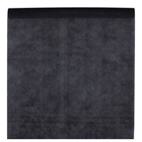 Feest tafelkleed op rol - zwart - 120 cm x 10 m - non woven polyester - thumbnail