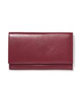 HEMA Portemonnee met flap leer donkerrood