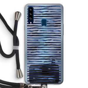 Verrassende lijnen: Samsung Galaxy A20s Transparant Hoesje met koord