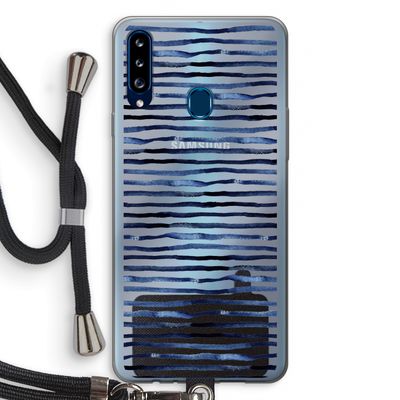 Verrassende lijnen: Samsung Galaxy A20s Transparant Hoesje met koord