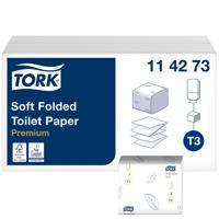 Toiletpapier tork t3 premium gevouwen wit 114273 | 42 stuks