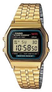 Casio A159WGEA-1EF Horloge Retro digitaal goudkleurig