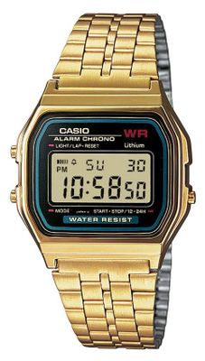 Casio A159WGEA-1EF Horloge Retro digitaal goudkleurig