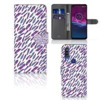 Motorola One Action | Telefoon Hoesje | Feathers Color