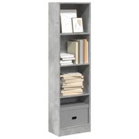Boekenkast 40x24x143 cm bewerkt hout betongrijs