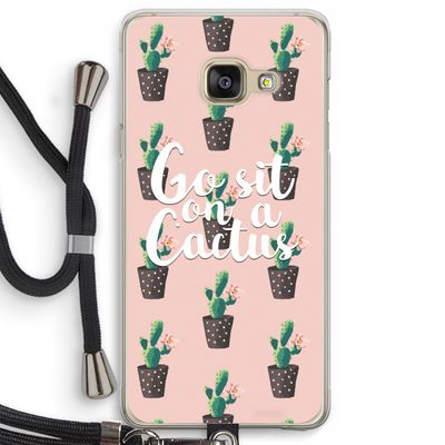 Cactus quote: Samsung Galaxy A3 (2016) Transparant Hoesje met koord