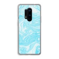 Waterverf blauw: OnePlus 8 Pro Transparant Hoesje