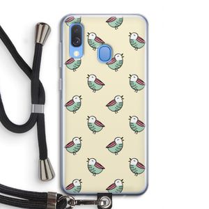 Vogeltjes: Samsung Galaxy A40 Transparant Hoesje met koord
