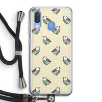 Vogeltjes: Samsung Galaxy A40 Transparant Hoesje met koord