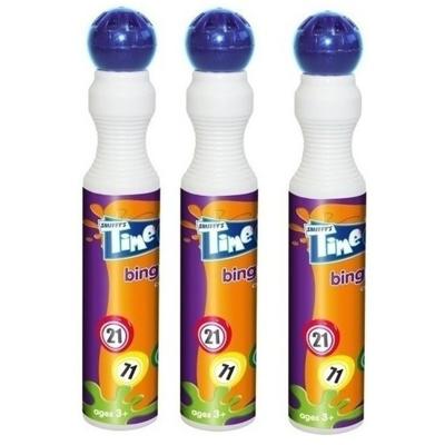 Bingostift - 3x - blauw - 43 ml - bingo markeerstift - bingo spelen