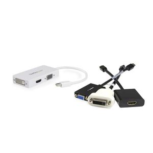 StarTech.com A/V-reisadapter: 3-in-1 Mini DisplayPort naar VGA DVI- of HDMI-converter wit