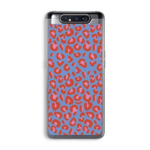 Leopard blue: Samsung Galaxy A80 Transparant Hoesje