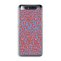 Leopard blue: Samsung Galaxy A80 Transparant Hoesje