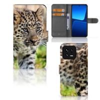 Xiaomi 13 | Telefoonhoesje | Met pasjeshouder | Baby Luipaard