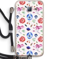 Bloemetjes: Samsung Galaxy J3 (2016) Transparant Hoesje met koord