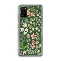 Botanical green sweet flower heaven: Samsung Galaxy A41 Transparant Hoesje
