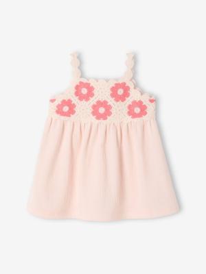 Gehaakte babyjurk ecru