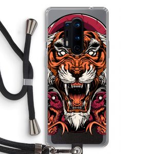 Tiger and Rattlesnakes: OnePlus 8 Pro Transparant Hoesje met koord