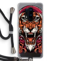 Tiger and Rattlesnakes: OnePlus 8 Pro Transparant Hoesje met koord