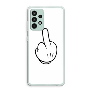 Middle finger white: Samsung Galaxy A52s 5G Transparant Hoesje