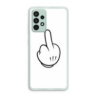 Middle finger white: Samsung Galaxy A52s 5G Transparant Hoesje Middle finger white: Samsung Galaxy A52s 5G Transparant Hoesje