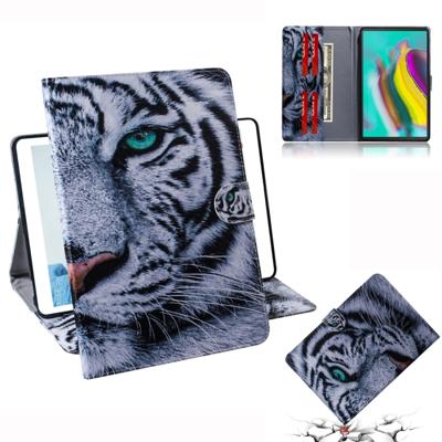 Tiger patroon horizontale Flip lederen case voor Galaxy tab S5E T720/T725 met houder & Card slot & portemonnee