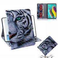 Tiger patroon horizontale Flip lederen case voor Galaxy tab S5E T720/T725 met houder & Card slot & portemonnee