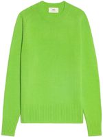 AMI Paris pull en maille à col rond - Vert