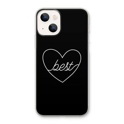 Best heart black: iPhone 13 Transparant Hoesje